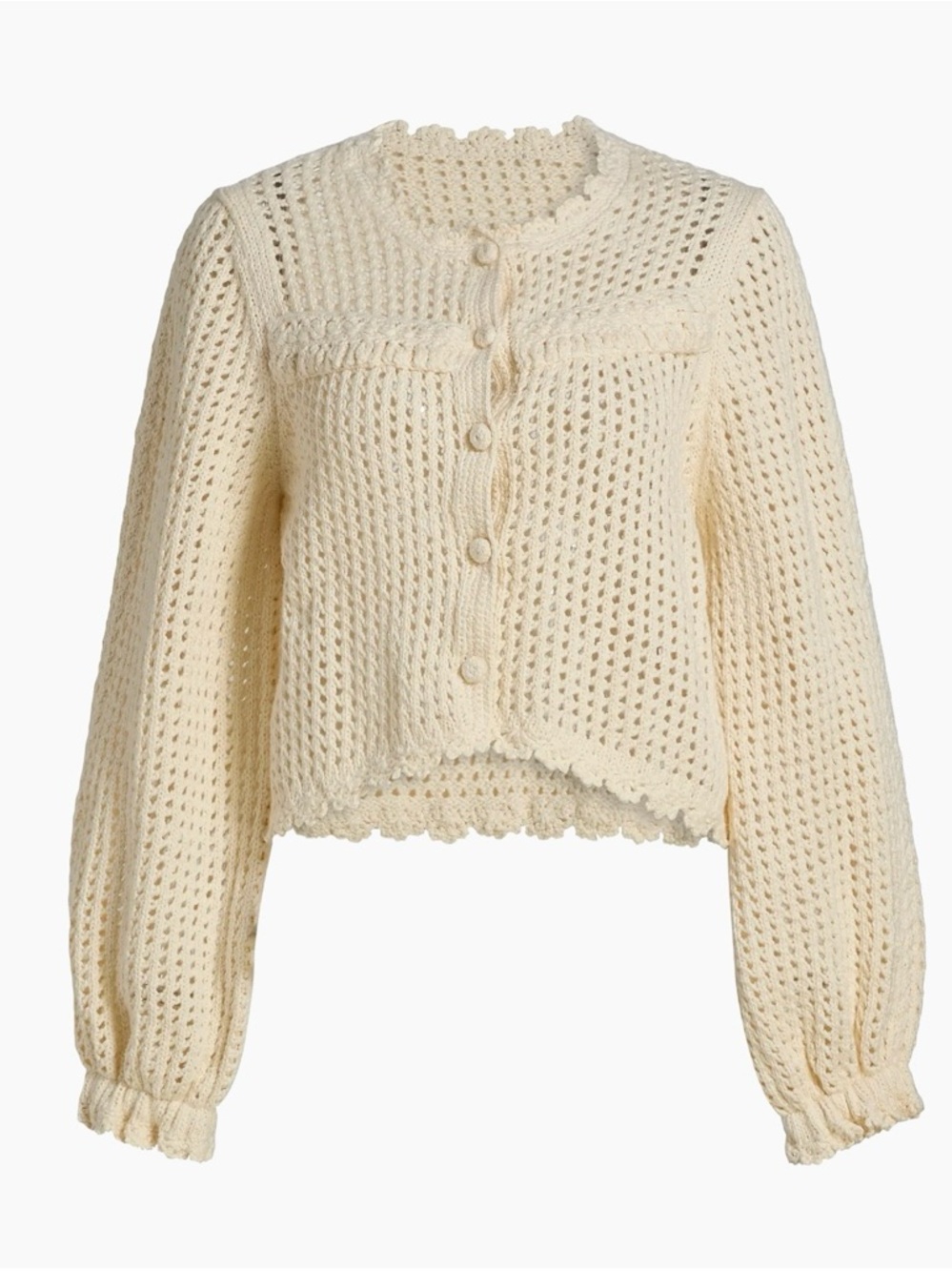 Cinq à Sept Ione Open Stitch Crop Cardigan